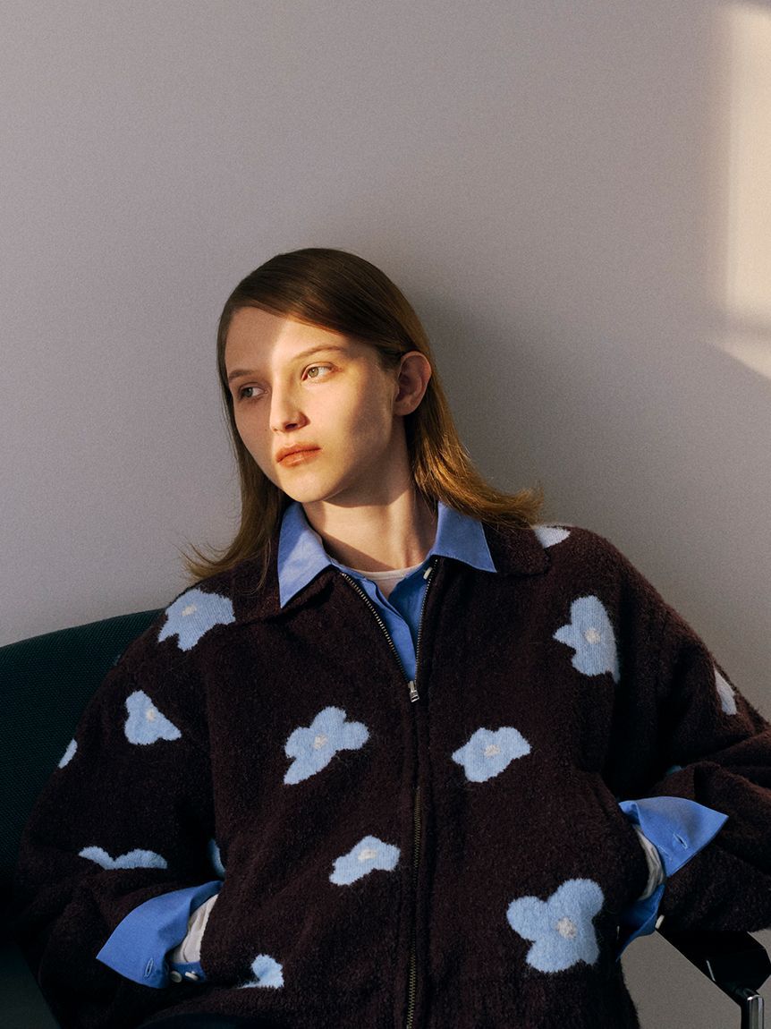 emmi atelier「ブルゾンライクカーディガン」|カーディガン|