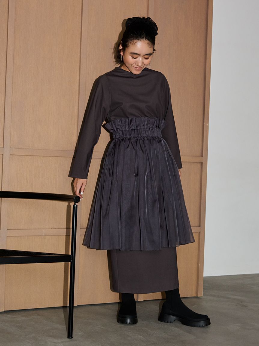 emmi atelier「【限定カラーあり】【金子綾 for emmi】ハイネックワンピースセット」|ワンピース|