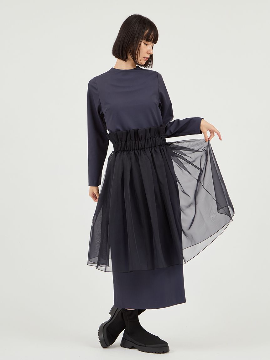 emmi atelier「【限定カラーあり】【金子綾 for emmi】ハイネックワンピースセット」|ワンピース|