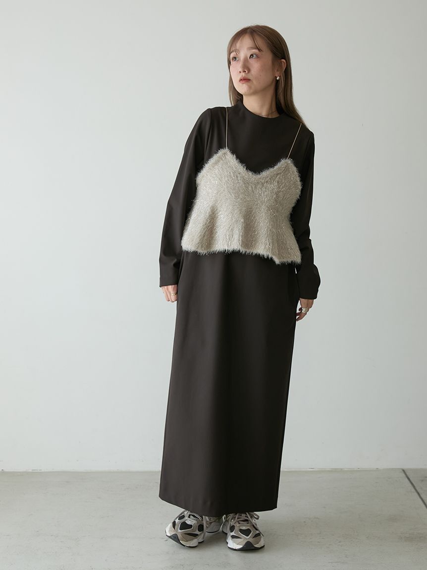 emmi atelier「【限定カラーあり】【金子綾 for emmi】ハイネックワンピースセット」|ワンピース|