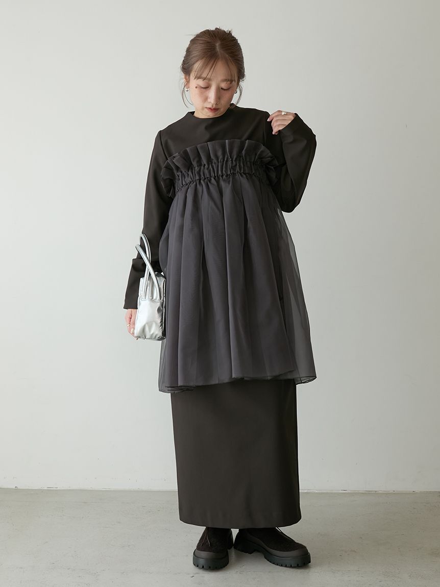 emmi atelier「【限定カラーあり】【金子綾 for emmi】ハイネックワンピースセット」|ワンピース|