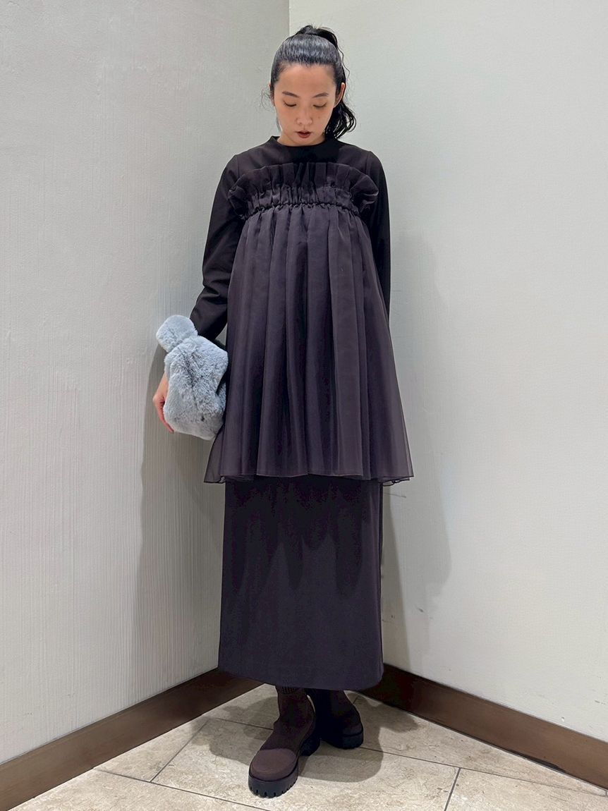 emmi atelier「【限定カラーあり】【金子綾 for emmi】ハイネックワンピースセット」|ワンピース|