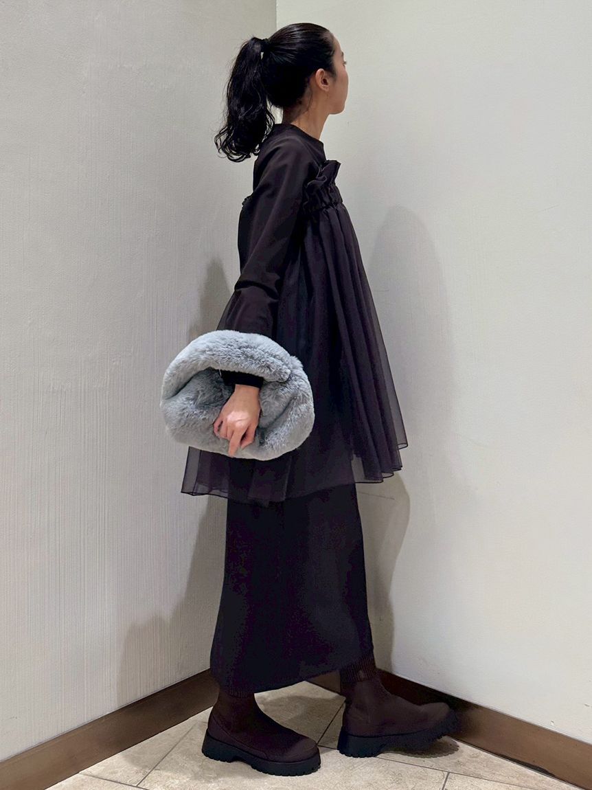 emmi atelier「【限定カラーあり】【金子綾 for emmi】ハイネックワンピースセット」|ワンピース|