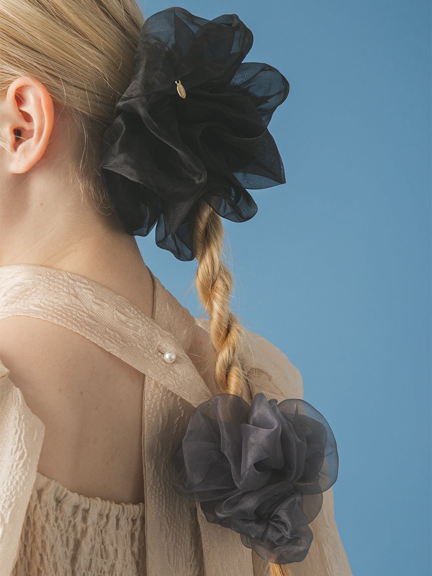 FURFUR「ボリュームオーガンジーシュシュセット」|ヘアバンド|