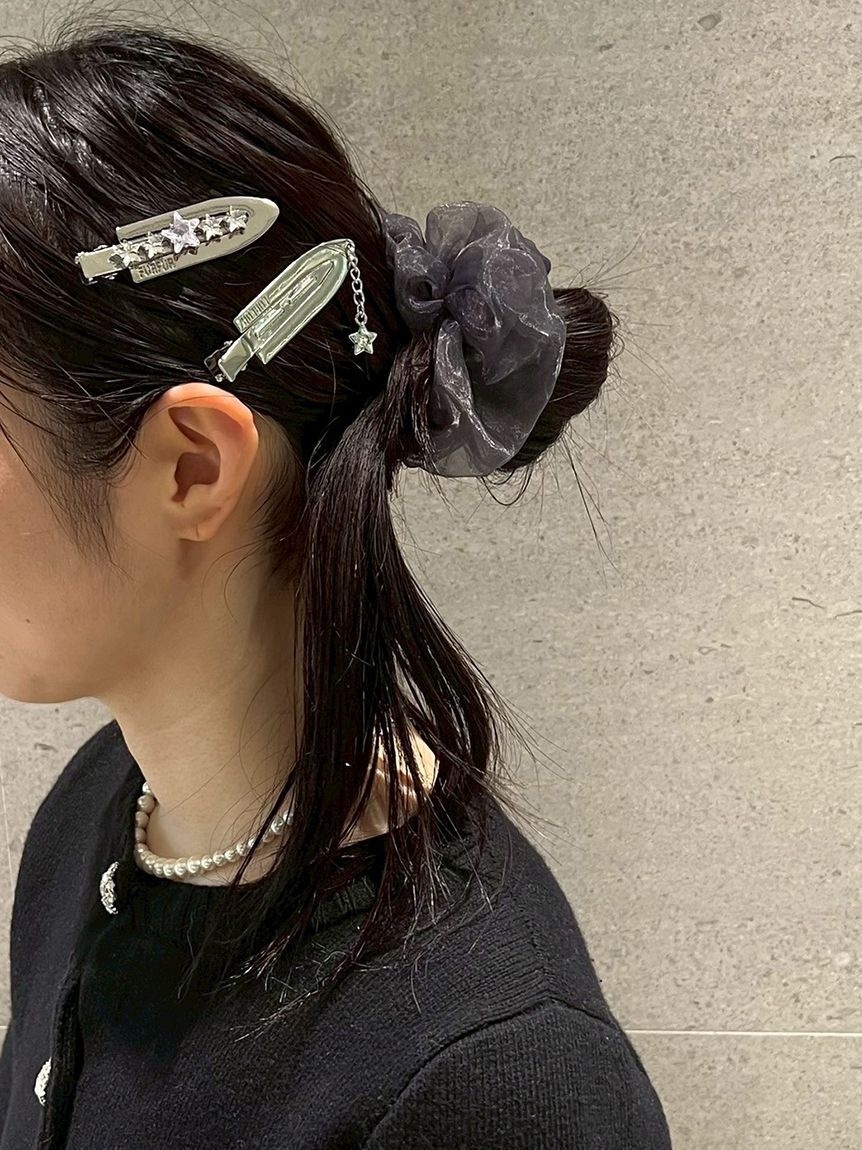 FURFUR「ボリュームオーガンジーシュシュセット」|ヘアバンド|