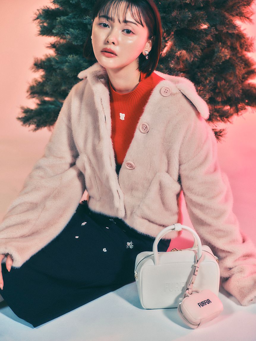 FURFUR「【限定カラー】リボン刺繍リブニットトップス」|ニット・セーター|