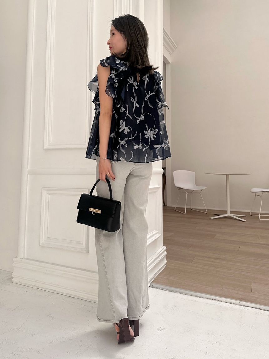 SNIDEL「【00サイズあり】Sustainableストレッチフレアデニムパンツ」|デニム|