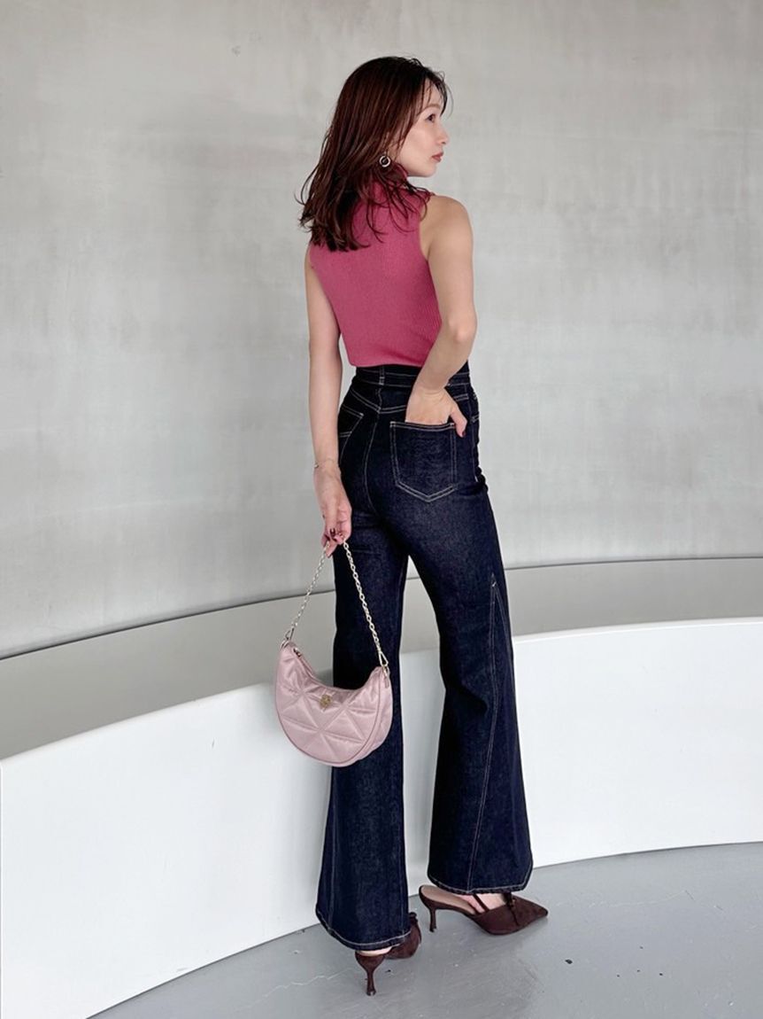 SNIDEL「【00サイズあり】Sustainableストレッチフレアデニムパンツ」|デニム|