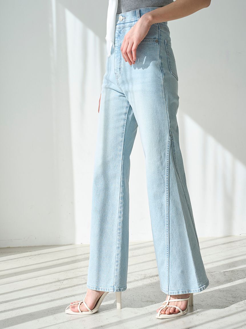 SNIDEL「【00サイズあり】Sustainableストレッチフレアデニムパンツ」|デニム|