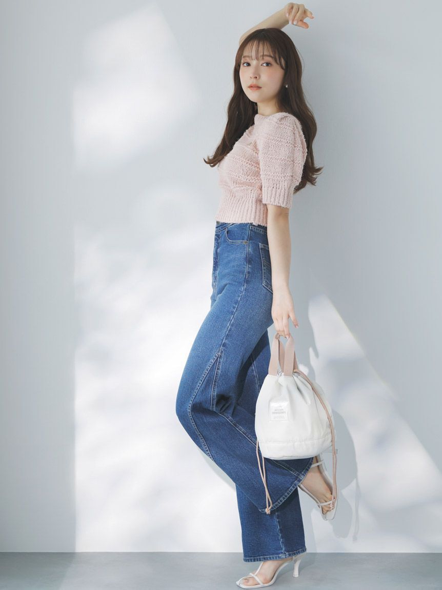 SNIDEL「【00サイズあり】Sustainableストレッチフレアデニムパンツ」|デニム|