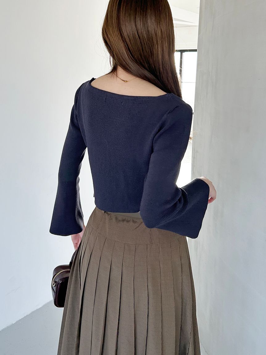 SNIDEL「フレアスリーブショートカーディガン」|カーディガン|