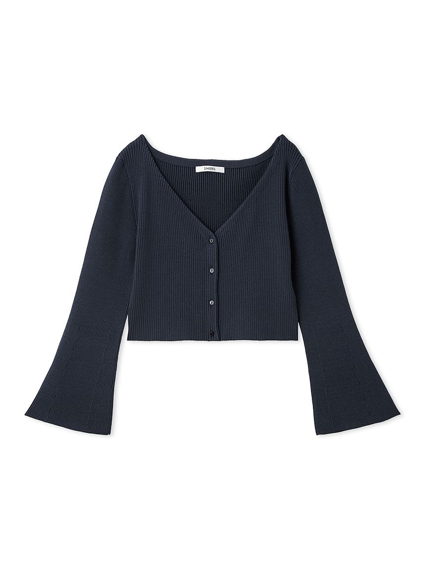 SNIDEL「フレアスリーブショートカーディガン」|カーディガン|