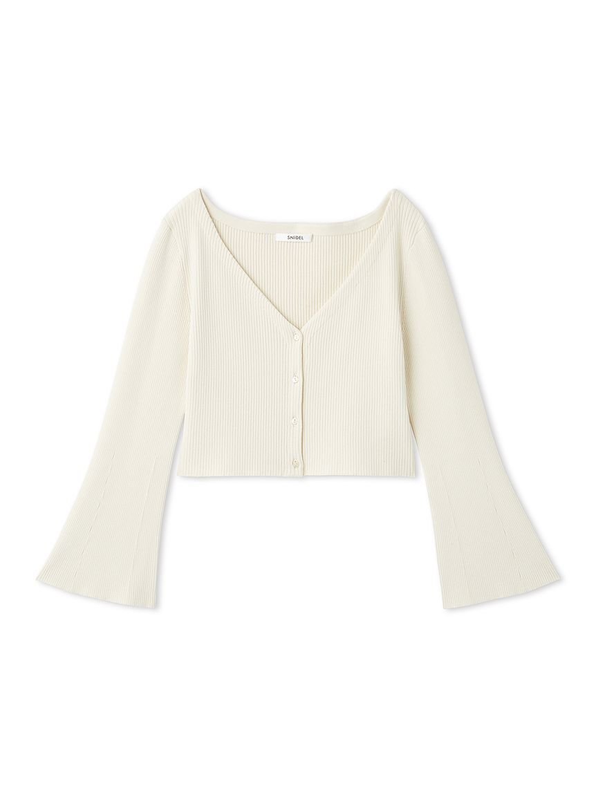 SNIDEL「フレアスリーブショートカーディガン」|カーディガン|