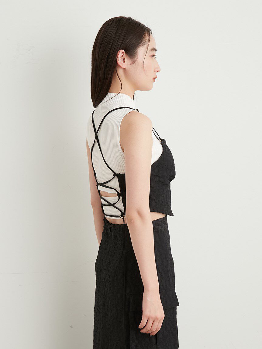 LILY BROWN Lingerie「【LILY BROWN Lingerie】ビスチェ / コルセット風レースアップ」|ベスト・ジレ|