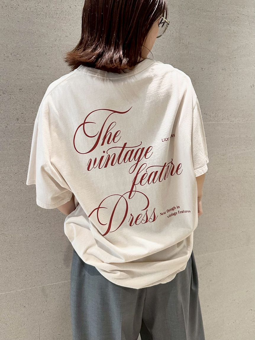 LILY BROWN「【限定カラー】バックプリントオーバーTシャツ」|Tシャツ・カットソー|BEG