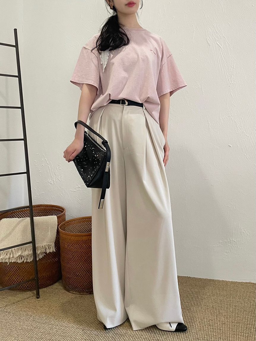 LILY BROWN「【限定カラー】バックプリントオーバーTシャツ」|Tシャツ・カットソー|