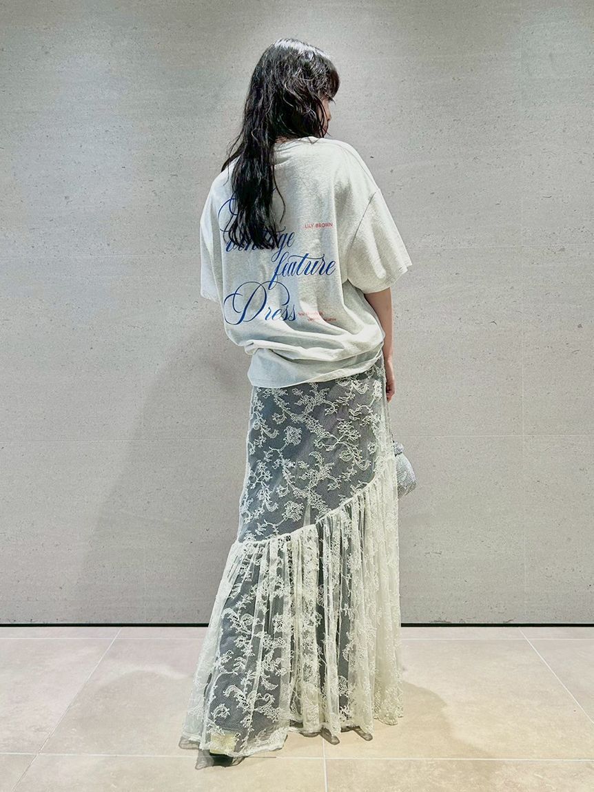 LILY BROWN「【限定カラー】バックプリントオーバーTシャツ」|Tシャツ・カットソー|