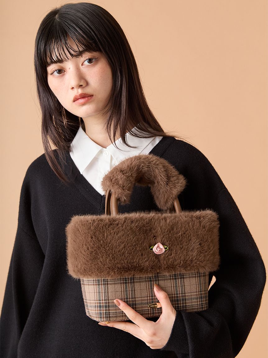 LILY BROWN「エコファーコンビマルチウェイトート」|トートバッグ|