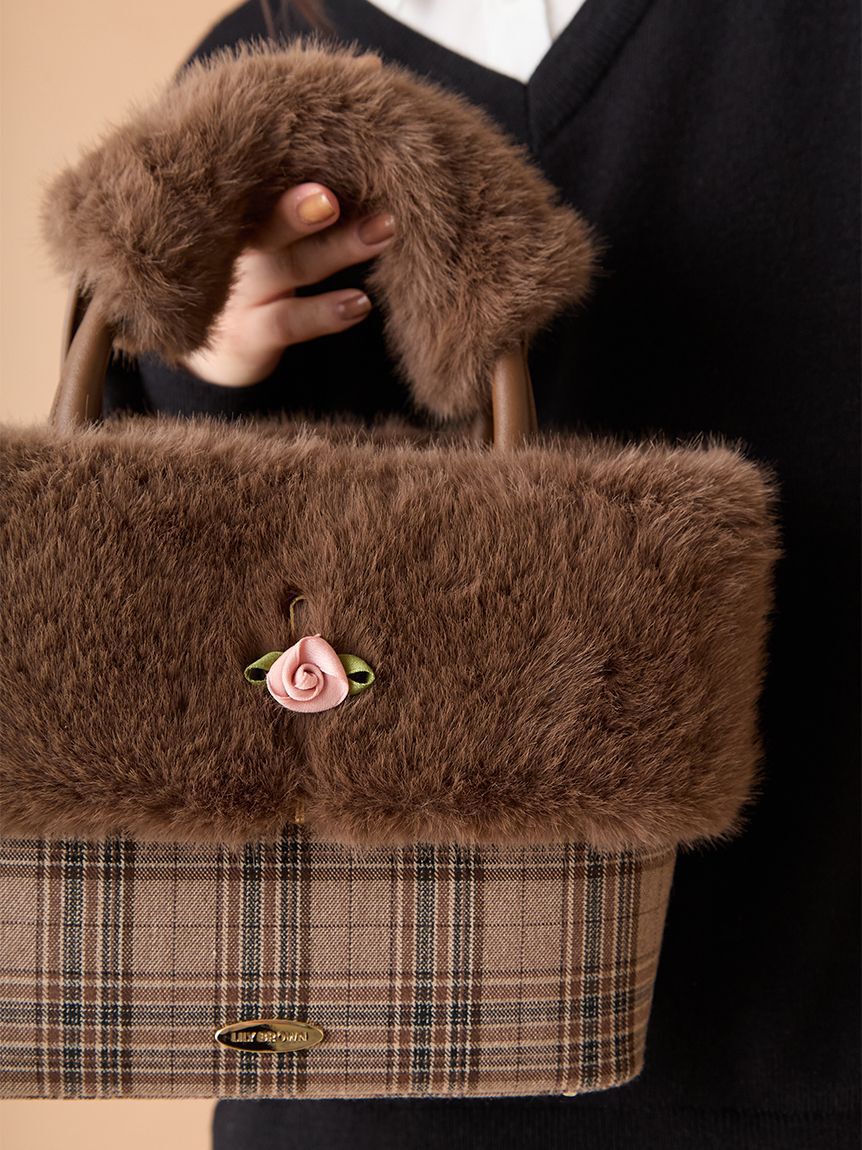 LILY BROWN「エコファーコンビマルチウェイトート」|トートバッグ|