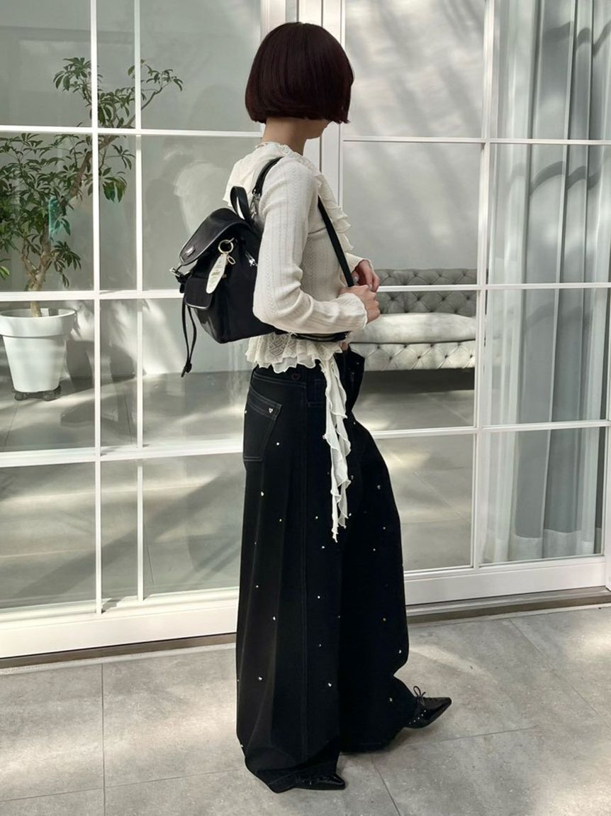 LILY BROWN「【WEB限定00サイズ】[L.B CANDY STOCK]バリエーションビジューデニムパンツ」|デニム|