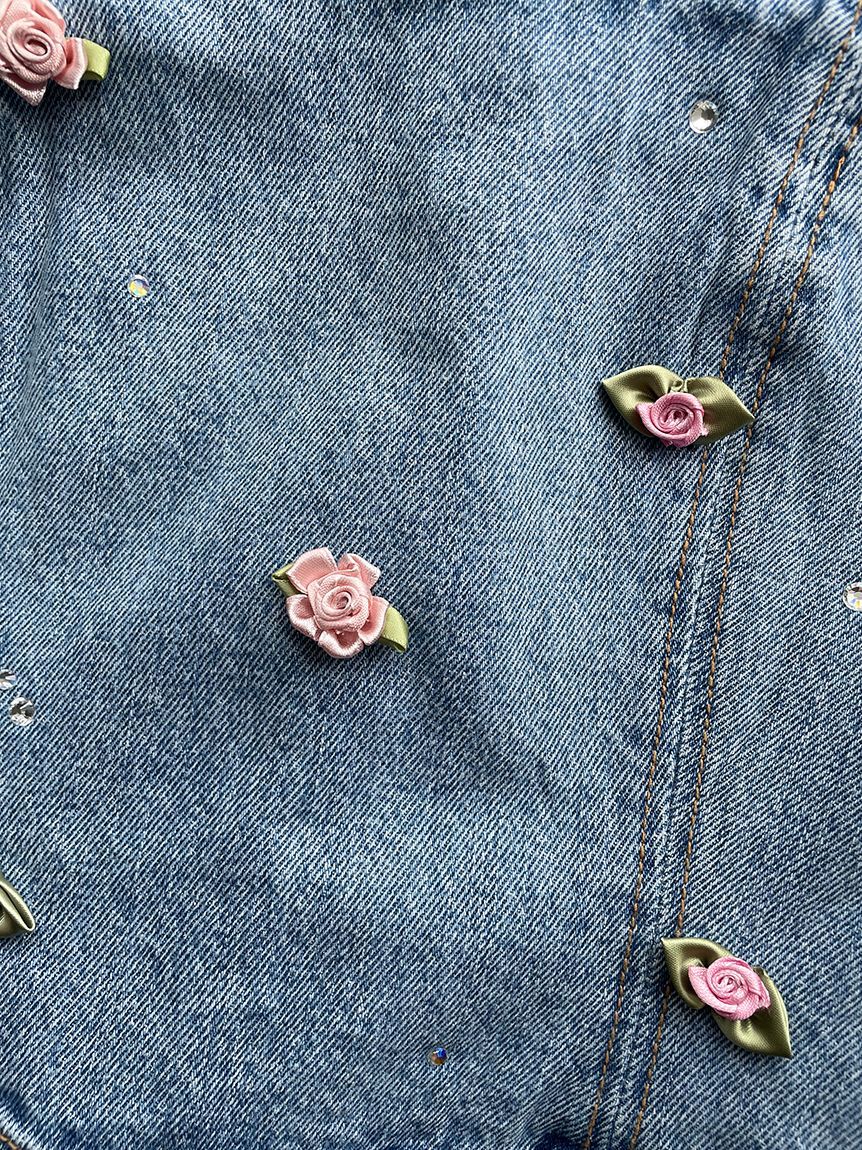 LILY BROWN「【WEB限定00サイズ】[L.B CANDY STOCK]バリエーションビジューデニムパンツ」|デニム|