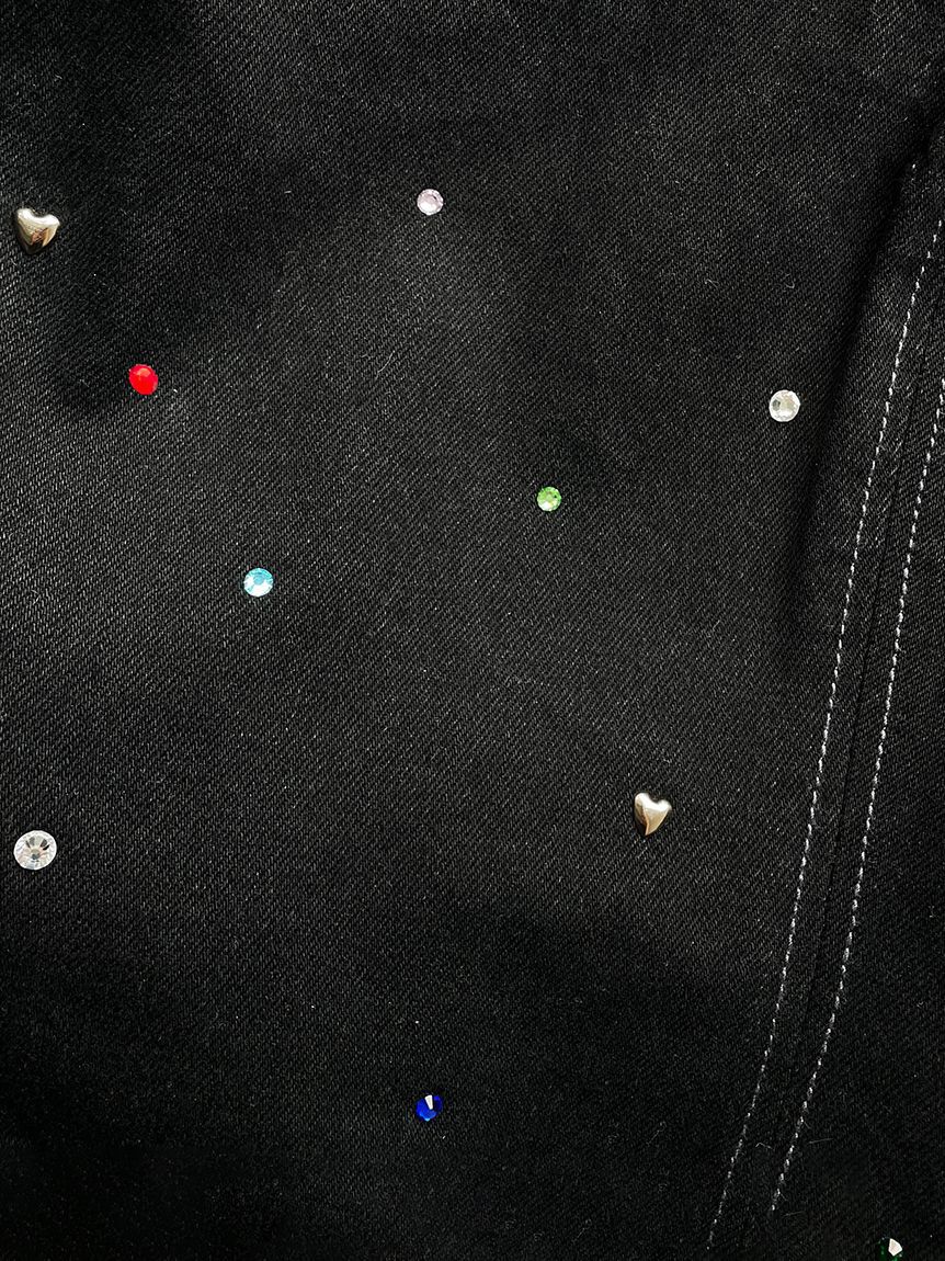 LILY BROWN「【WEB限定00サイズ】[L.B CANDY STOCK]バリエーションビジューデニムパンツ」|デニム|