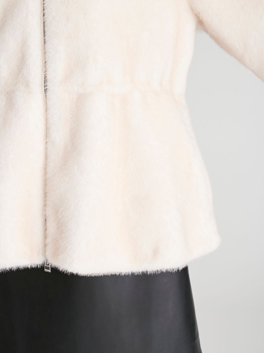 CELFORD「ビッグカラーペプラムファージャケット」|ノーカラージャケット|