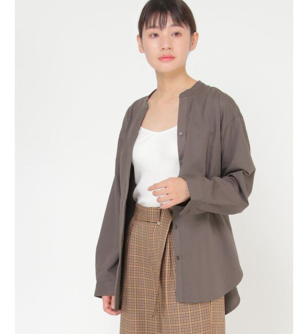 IKKA LOUNGE「ベルトセット2WAYシャツ」|カーディガン|Dkブラウン