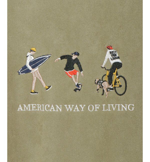 ikka「フェイクスウェード刺繍プルオーバー」|パーカー|