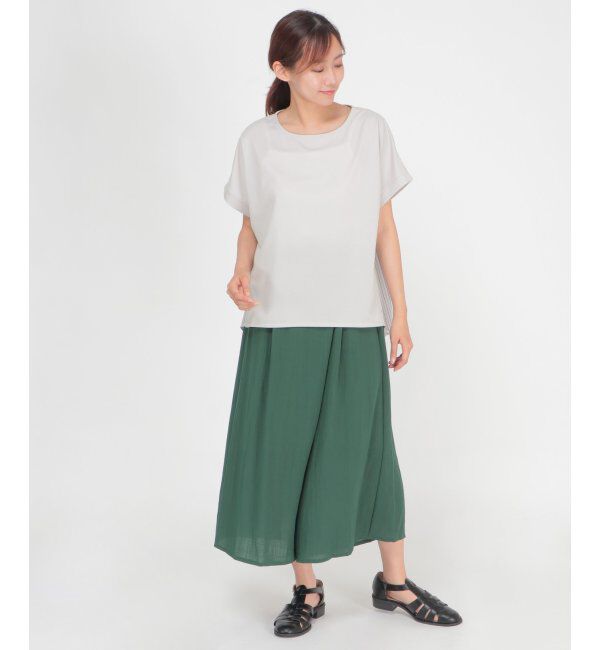 ikka「異素材切り替え裾ラウンドプルオーバー」|その他|