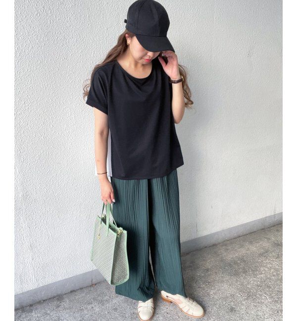 ikka「異素材切り替え裾ラウンドプルオーバー」|その他|