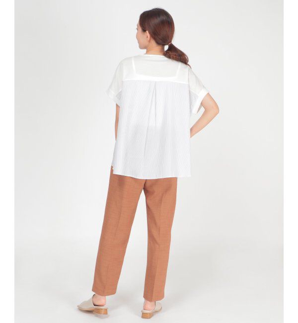 ikka「異素材切り替え裾ラウンドプルオーバー」|その他|