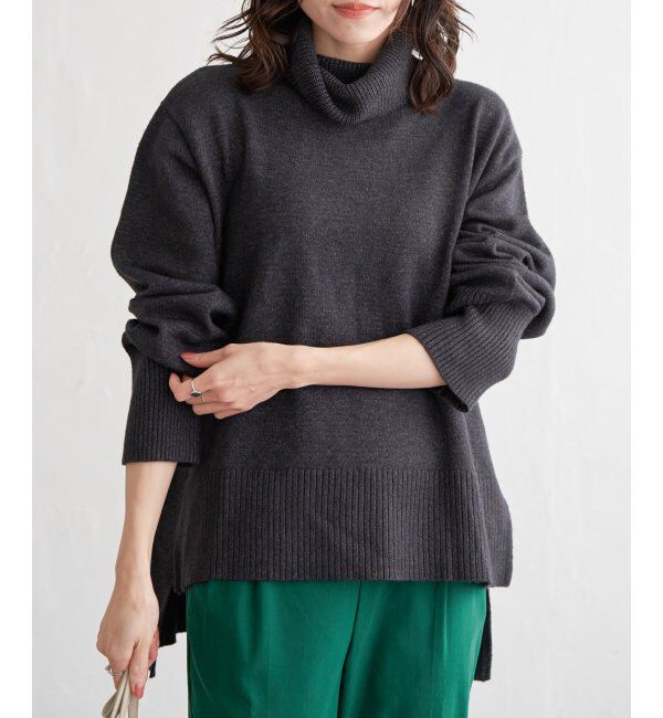 ikka「ワイドタートルネックニットプルオーバー」|プルオーバー|