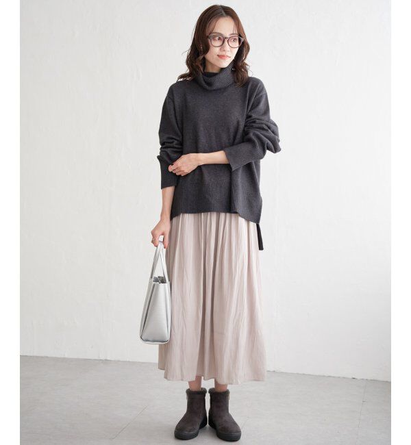 ikka「ワイドタートルネックニットプルオーバー」|プルオーバー|