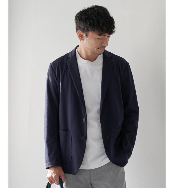 IKKA LOUNGE「【イージーケア／シワ軽減】イージーケアストレッチテーラードジャケット」|テーラードジャケット|