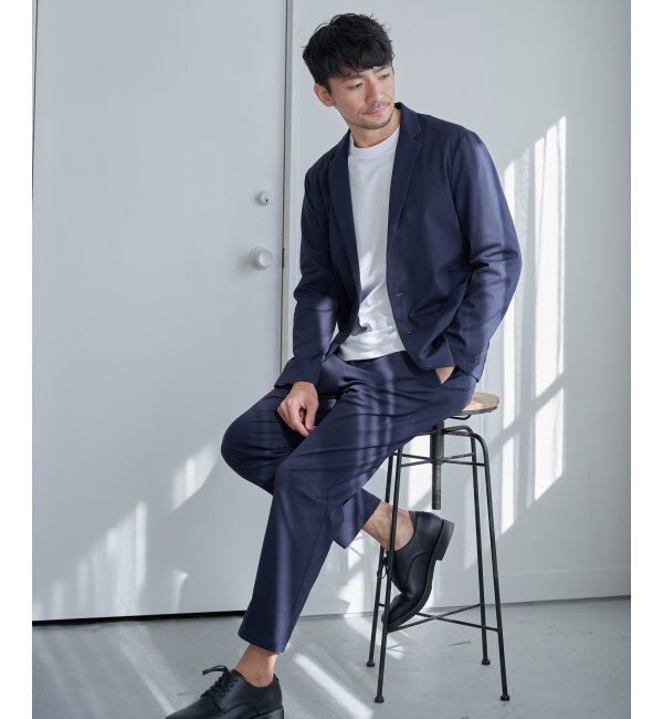 IKKA LOUNGE「【イージーケア／シワ軽減】イージーケアストレッチテーラードジャケット」|テーラードジャケット|