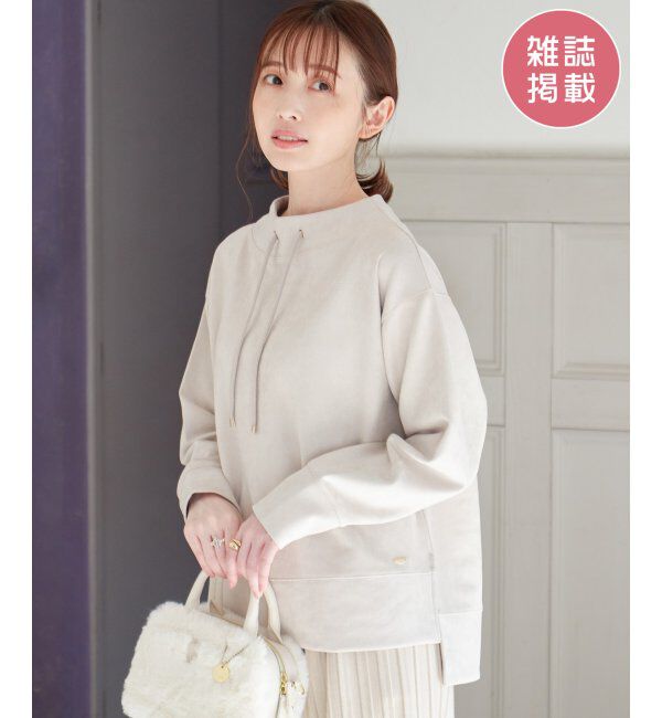 ikka「【親子おそろい】GOKU楽フェイクスエードスピンドルプルオーバー」|パーカー|