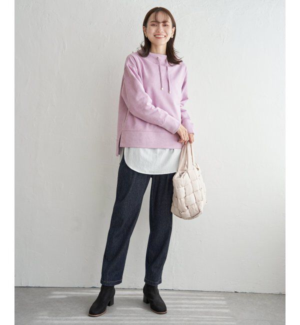 ikka「【親子おそろい】GOKU楽フェイクスエードスピンドルプルオーバー」|パーカー|