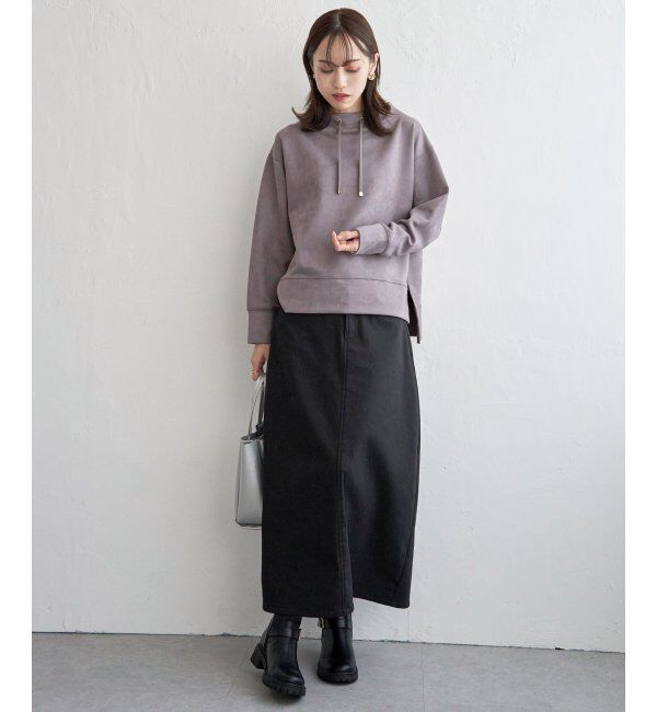 ikka「【親子おそろい】GOKU楽フェイクスエードスピンドルプルオーバー」|パーカー|