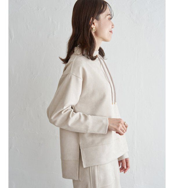 ikka「【親子おそろい】GOKU楽フェイクスエードスピンドルプルオーバー」|パーカー|