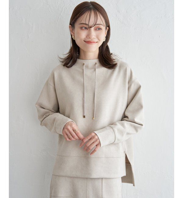 ikka「【親子おそろい】GOKU楽フェイクスエードスピンドルプルオーバー」|パーカー|