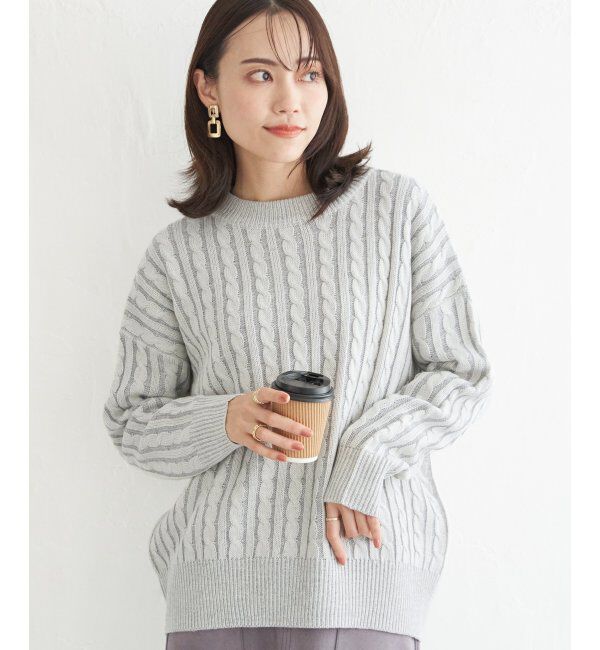 ikka「ケーブルニットプルオーバー」|プルオーバー|