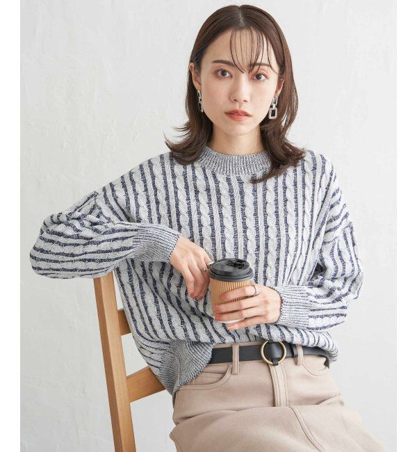 ikka「ケーブルニットプルオーバー」|プルオーバー|