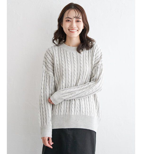 ikka「ケーブルニットプルオーバー」|プルオーバー|