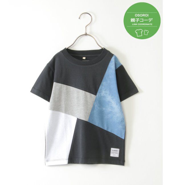 ikka kids「ブリーチデニムブロックスTシャツ（120~160cm）」|Tシャツ・カットソー|ダークネイビー