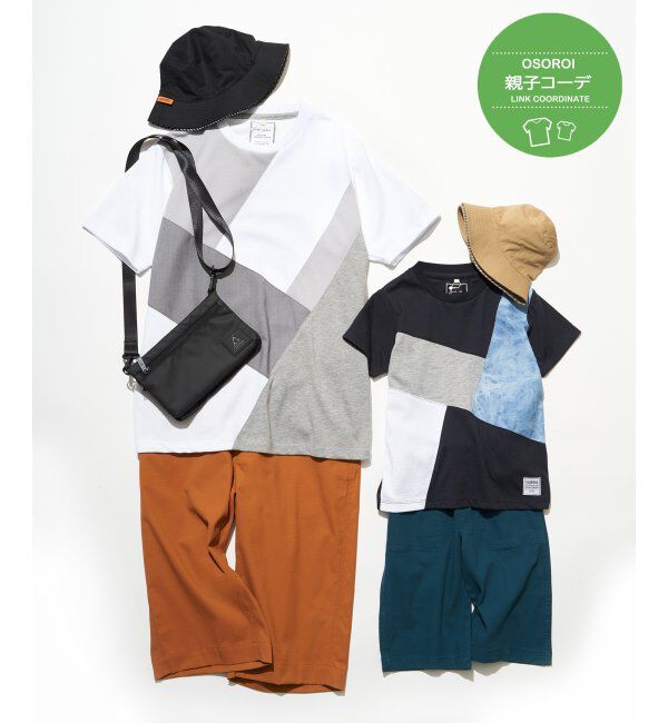 ikka kids「ブリーチデニムブロックスTシャツ（120~160cm）」|Tシャツ・カットソー|