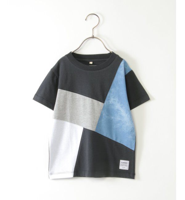 ikka kids「ブリーチデニムブロックスTシャツ（120~160cm）」|Tシャツ・カットソー|