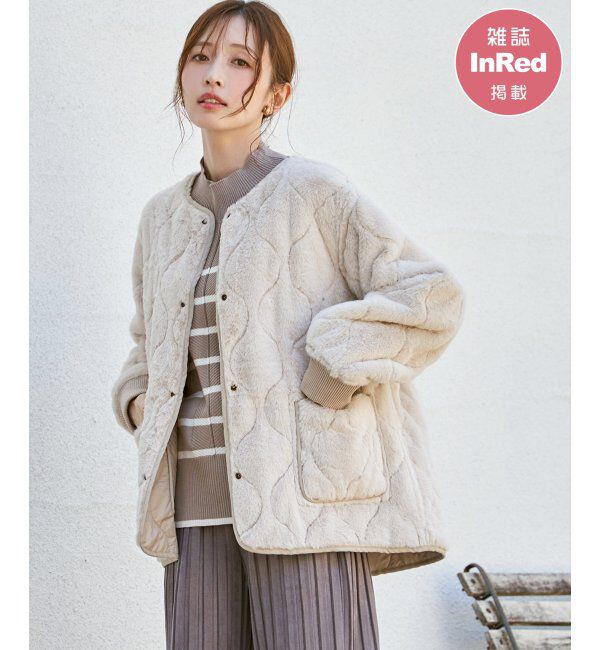 ikka「キルトファーリバーシブルブルゾン」|ブルゾン・スタジャン|