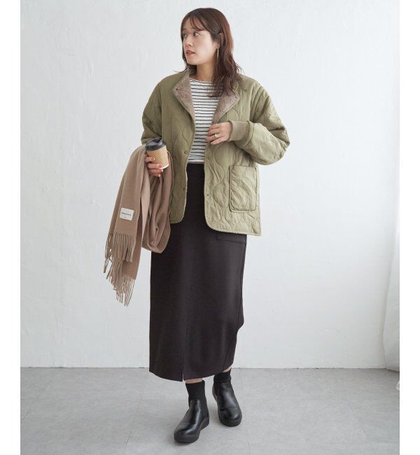 ikka「キルトファーリバーシブルブルゾン」|ブルゾン・スタジャン|