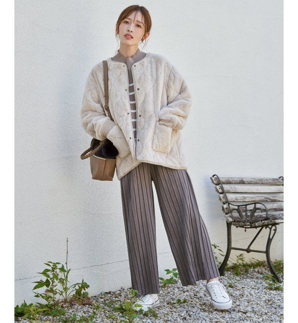 ikka「キルトファーリバーシブルブルゾン」|ブルゾン・スタジャン|